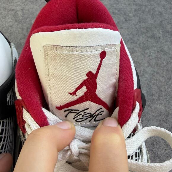 Nike Air Jordan 4 IV Fire Red/White (DC7770-160) Custom Sneakers Shoe Men Size 9 main image 10